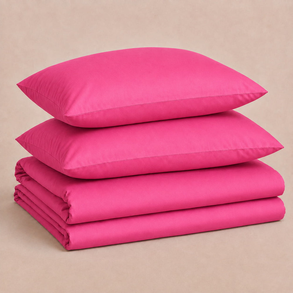 Lux Poplin-Bettwäsche Fuchsia | Langstapelige Baumwolle